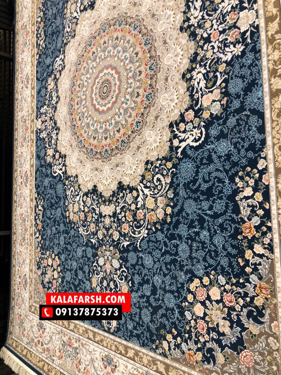 فرش کاشان رایحه 1200 شانه برجسته